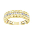 14K Solid Gold  0.26ctw Diamond Mens Rings