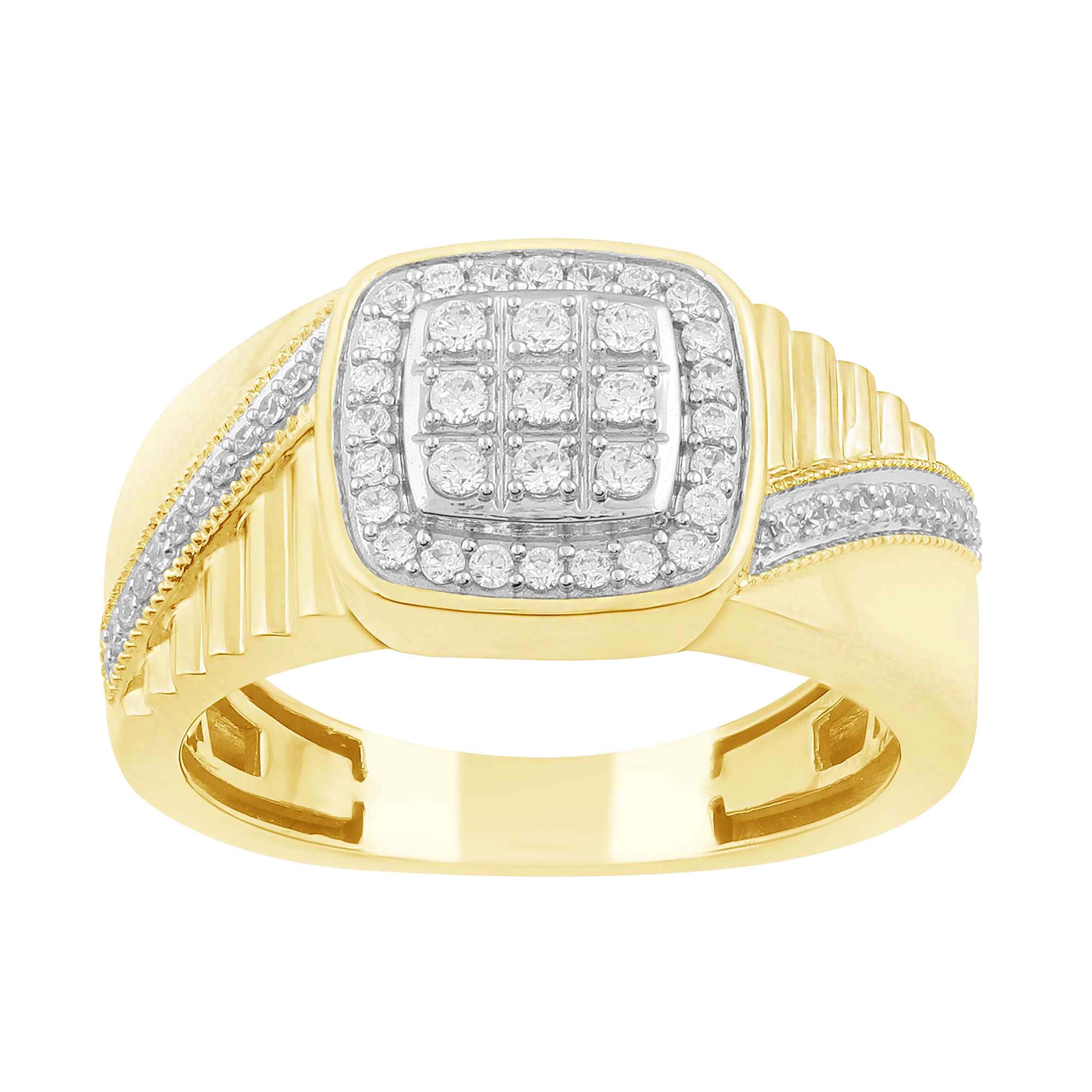 14K Solid Gold  0.44ctw Diamond Womens Rings