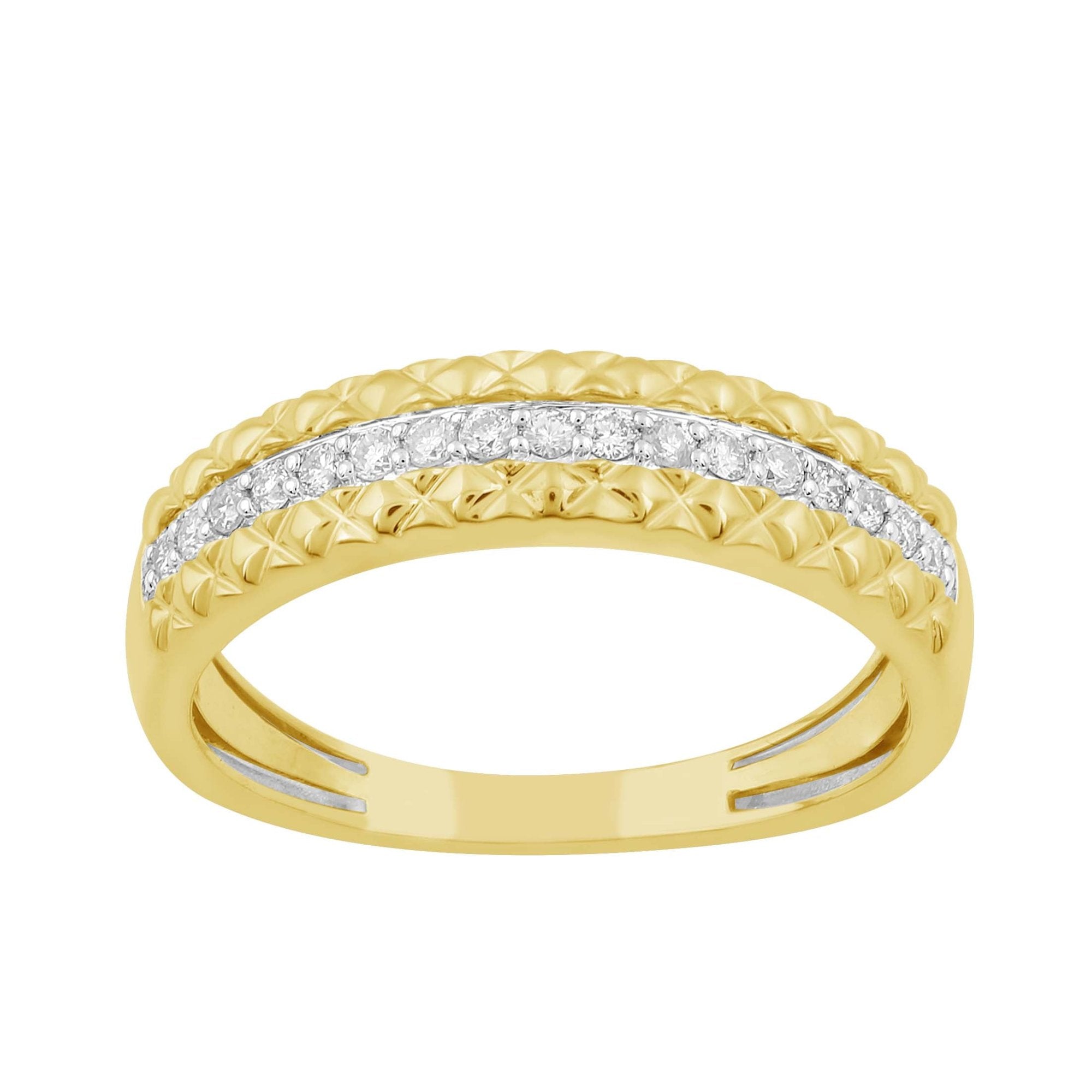 14K Solid Gold  0.42ctw Diamond Mens Rings