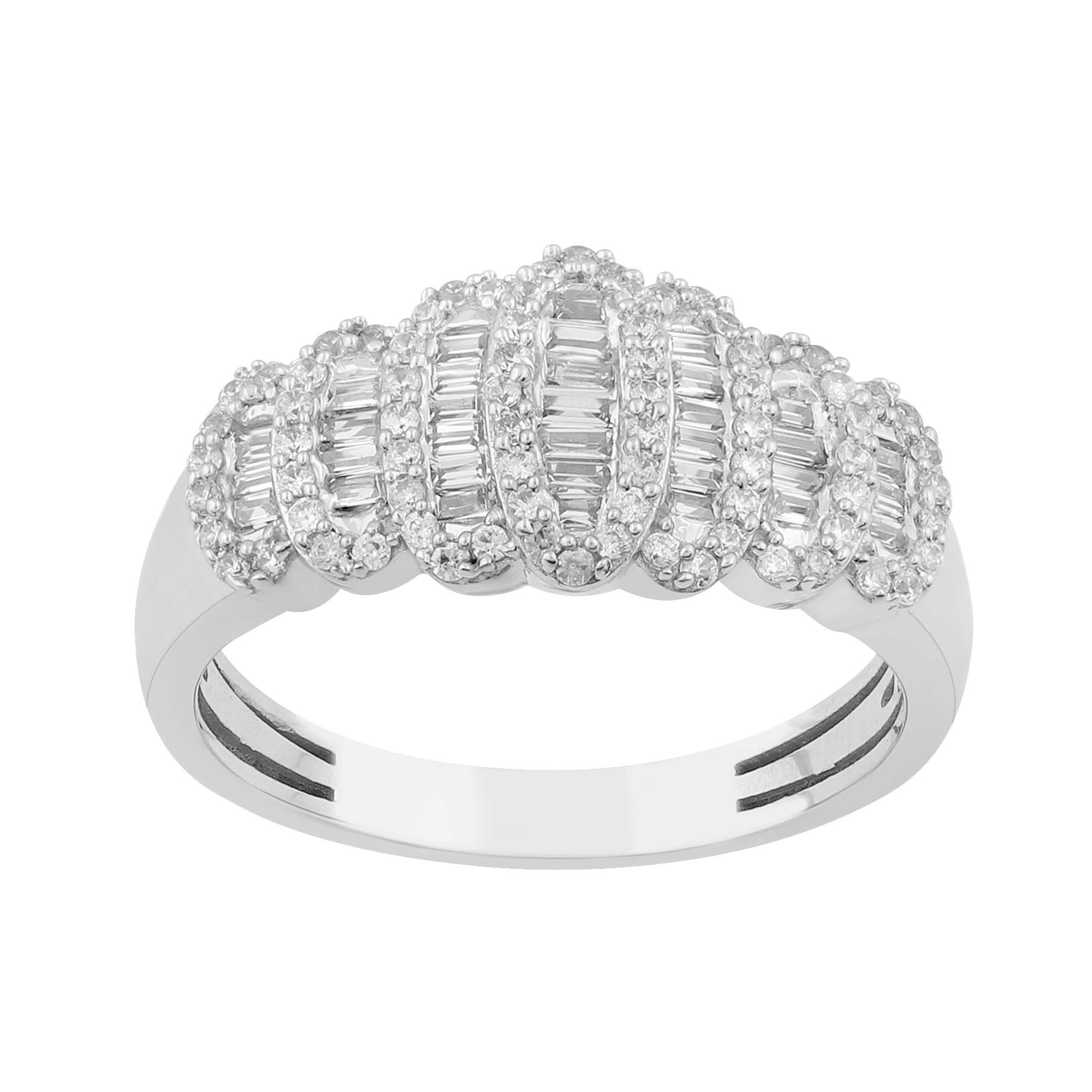 14K Solid Gold  0.47ctw Diamond Womens Rings
