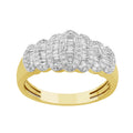 14K Solid Gold  0.47ctw Diamond Womens Rings