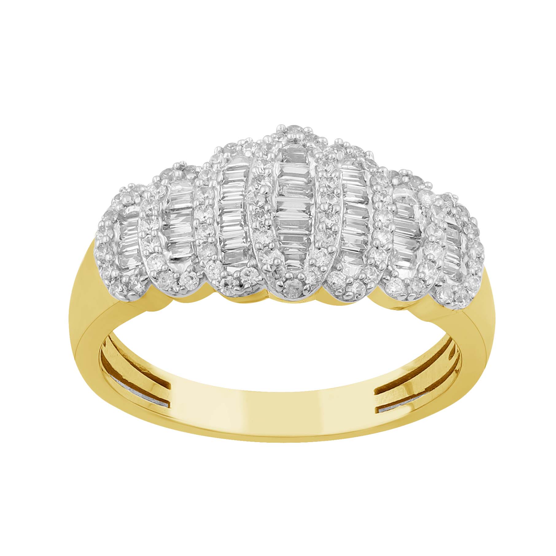 14K Solid Gold  0.47ctw Diamond Womens Rings