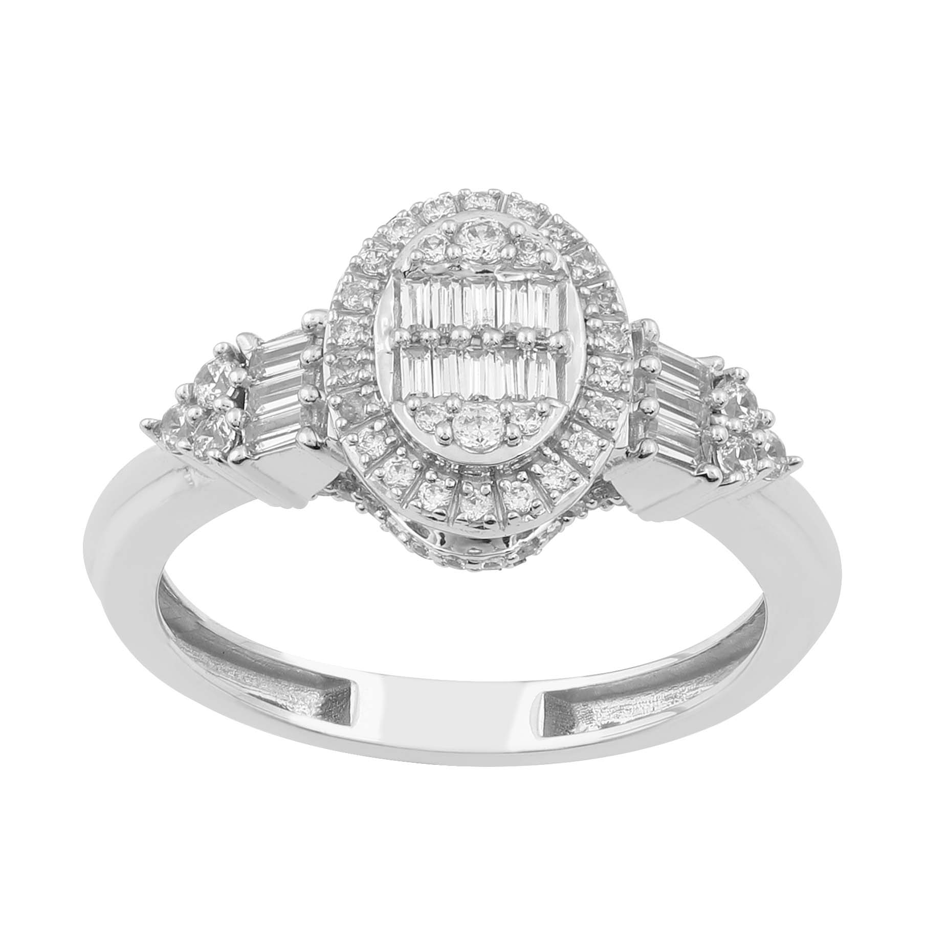 14K Solid Gold  0.45ctw Diamond Womens Rings