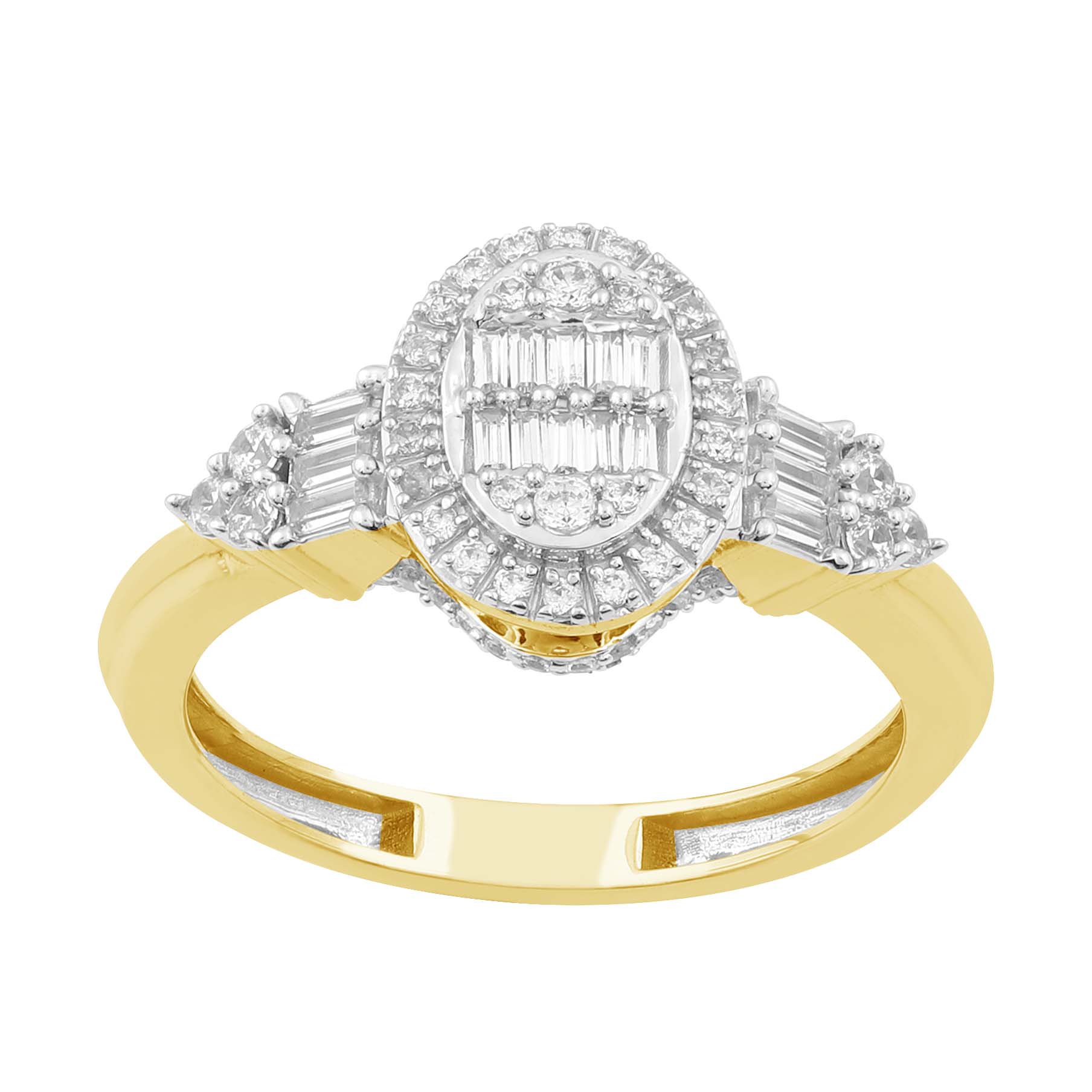 14K Solid Gold  0.45ctw Diamond Womens Rings