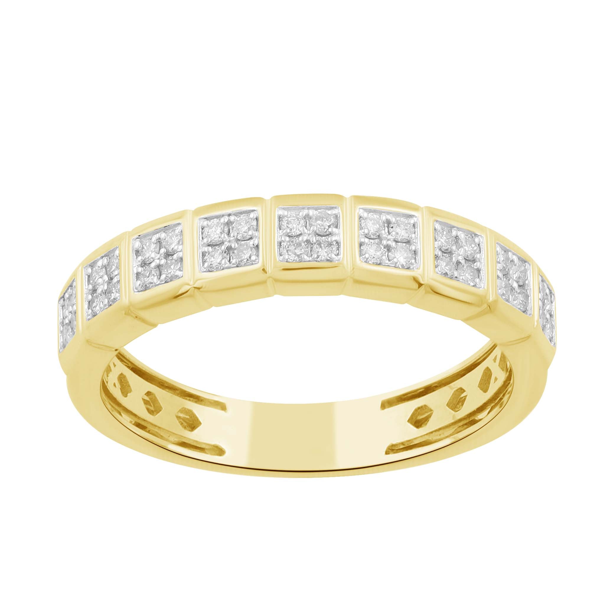 14K Solid Gold  0.22ctw Diamond Womens Rings