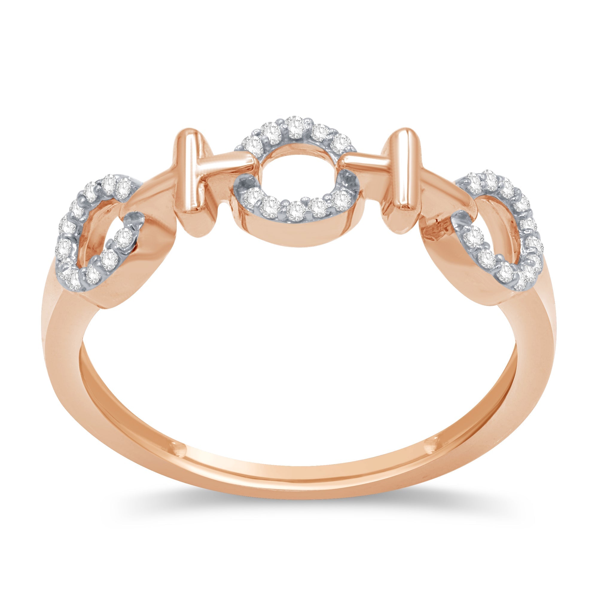 14K Solid Gold 0.09ctw Diamond Womens Rings