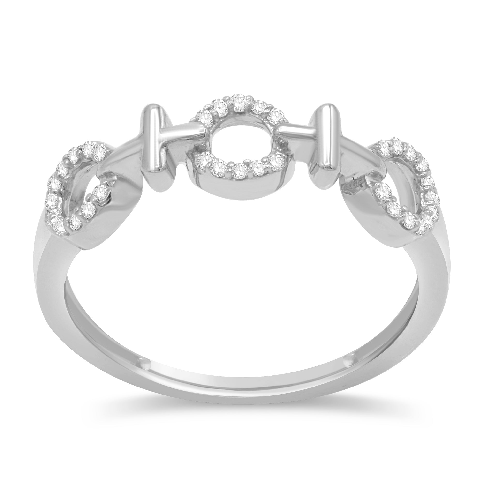 14K Solid Gold 0.09ctw Diamond Womens Rings