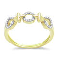 14K Solid Gold 0.09ctw Diamond Womens Rings