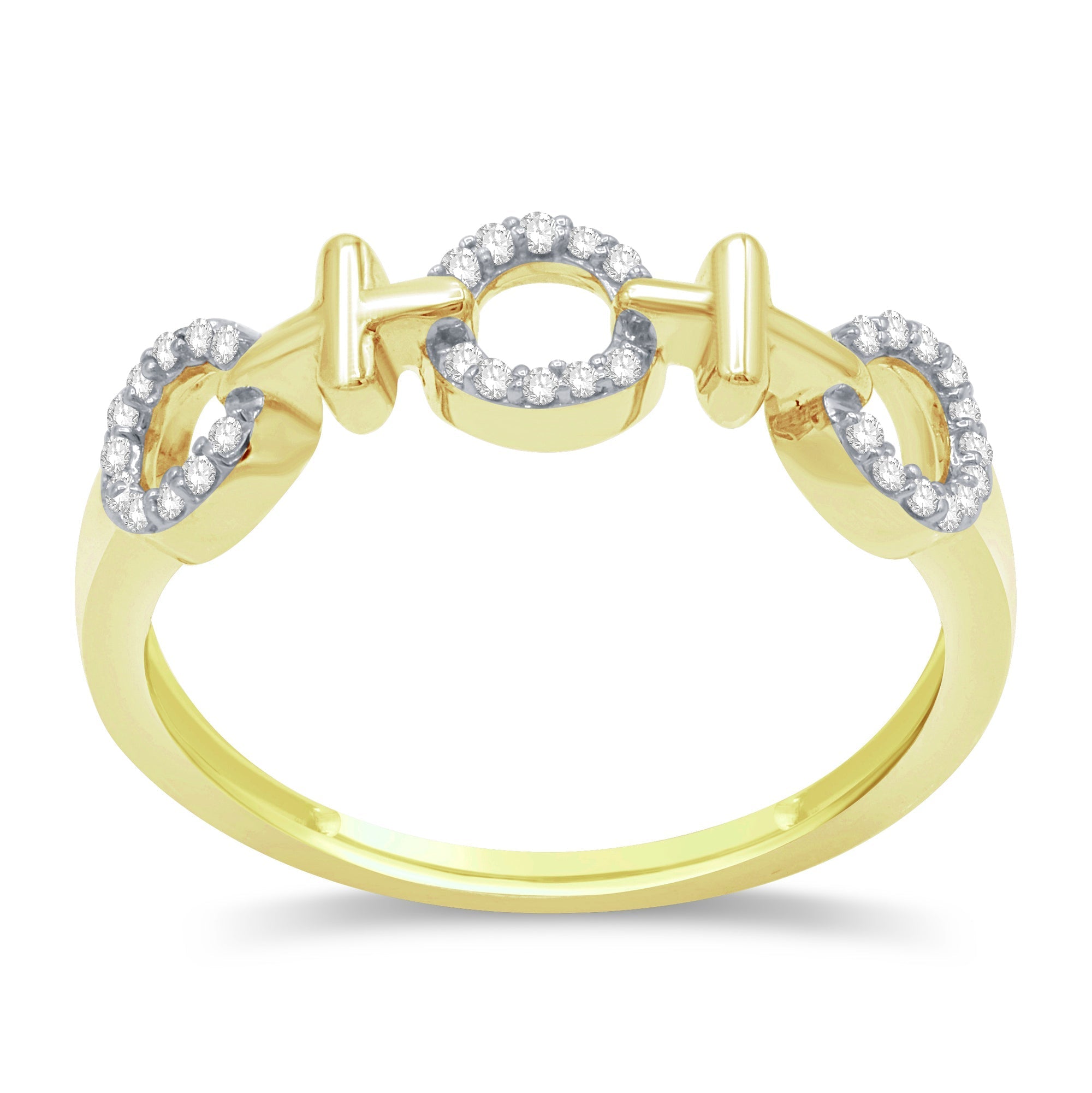 14K Solid Gold 0.09ctw Diamond Womens Rings