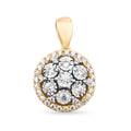 14K Solid Gold 0.23ctw Diamond Pendants