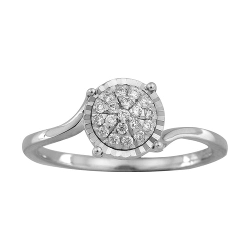 10K Solid Gold 0.13ctw Diamond Womens Ring