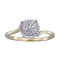 10K Solid Gold 0.13ctw Diamond Womens Ring