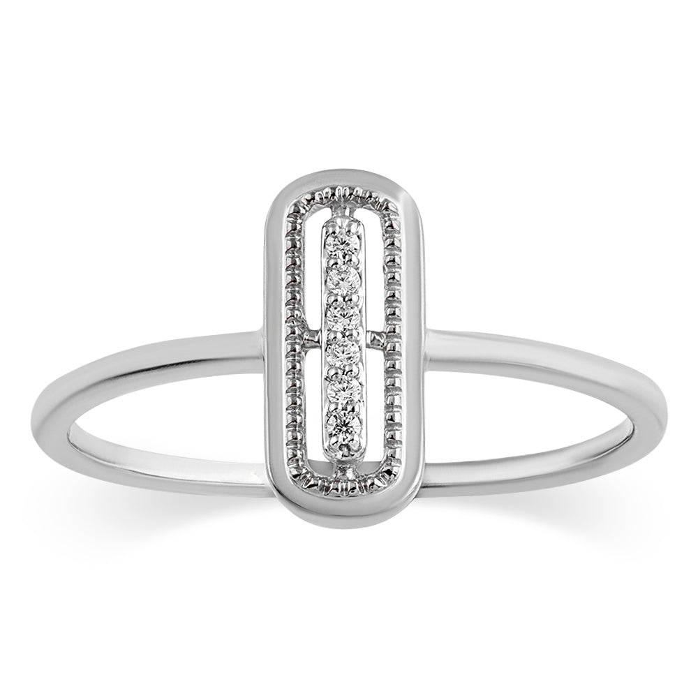 14K Solid Gold  0.03ctw Diamond Womens Rings