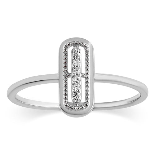 14K Solid Gold  0.03ctw Diamond Womens Rings
