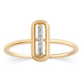 14K Solid Gold  0.03ctw Diamond Womens Rings
