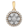 14K Solid Gold  0.32ctw Diamond Pendants