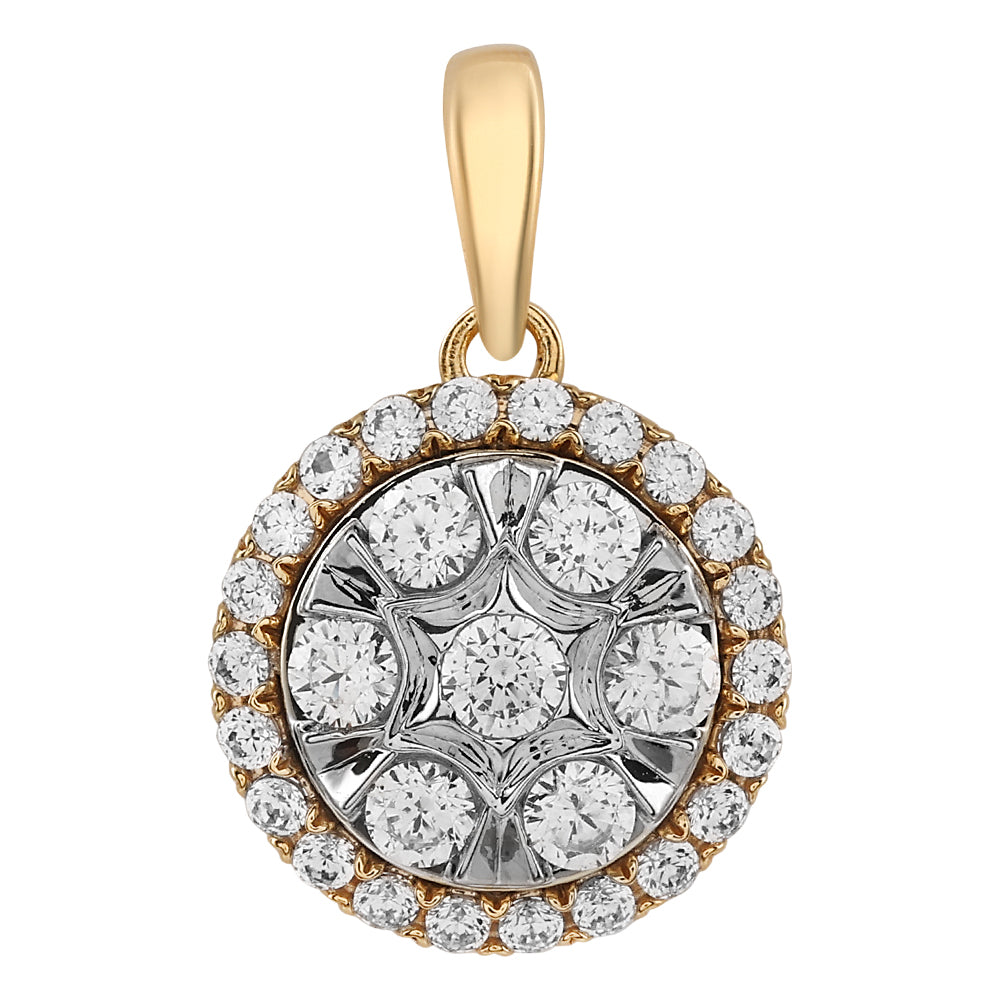 14K Solid Gold  0.32ctw Diamond Pendants