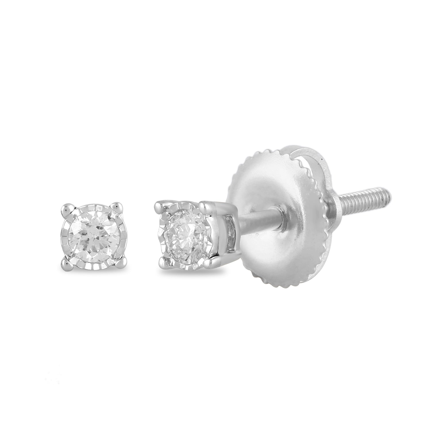 14K Solid Gold  0.25ctw Diamond Stud Earrings