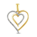 14K Solid Gold  0.10ctw Diamond Pendants