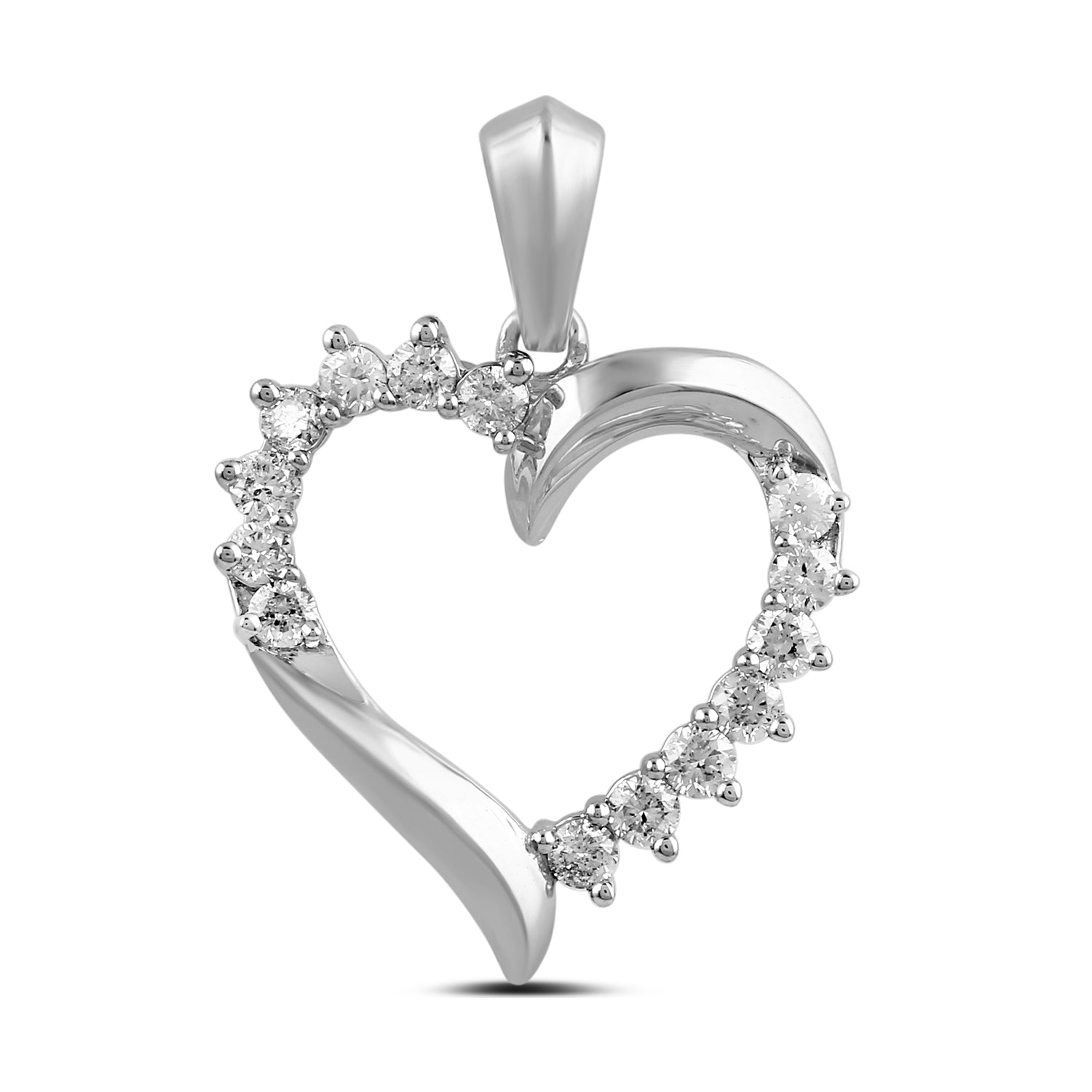14K Solid Gold  0.26ctw Diamond Pendants