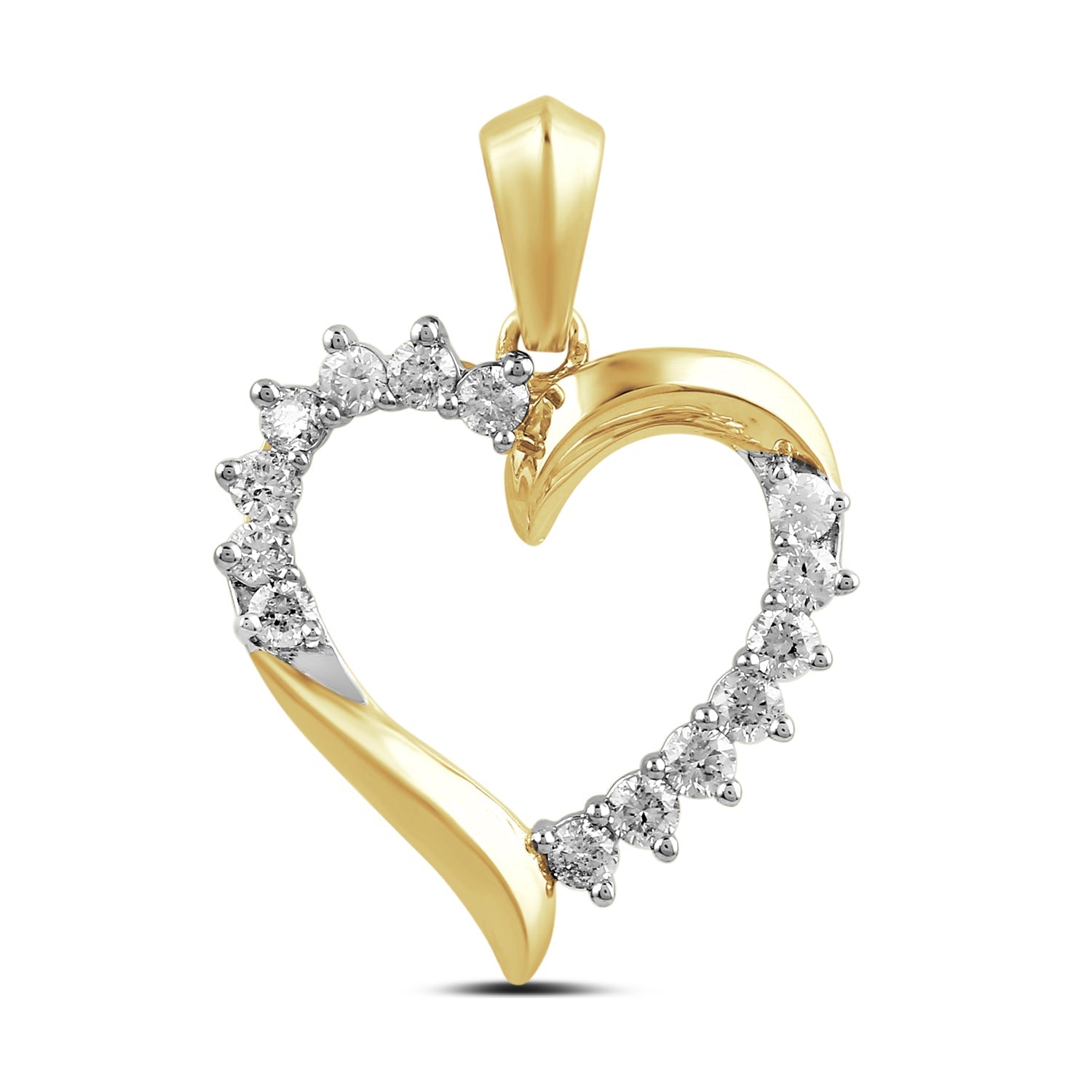 14K Solid Gold  0.26ctw Diamond Pendants