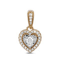 14K Solid Gold  0.12ctw Diamond Pendants