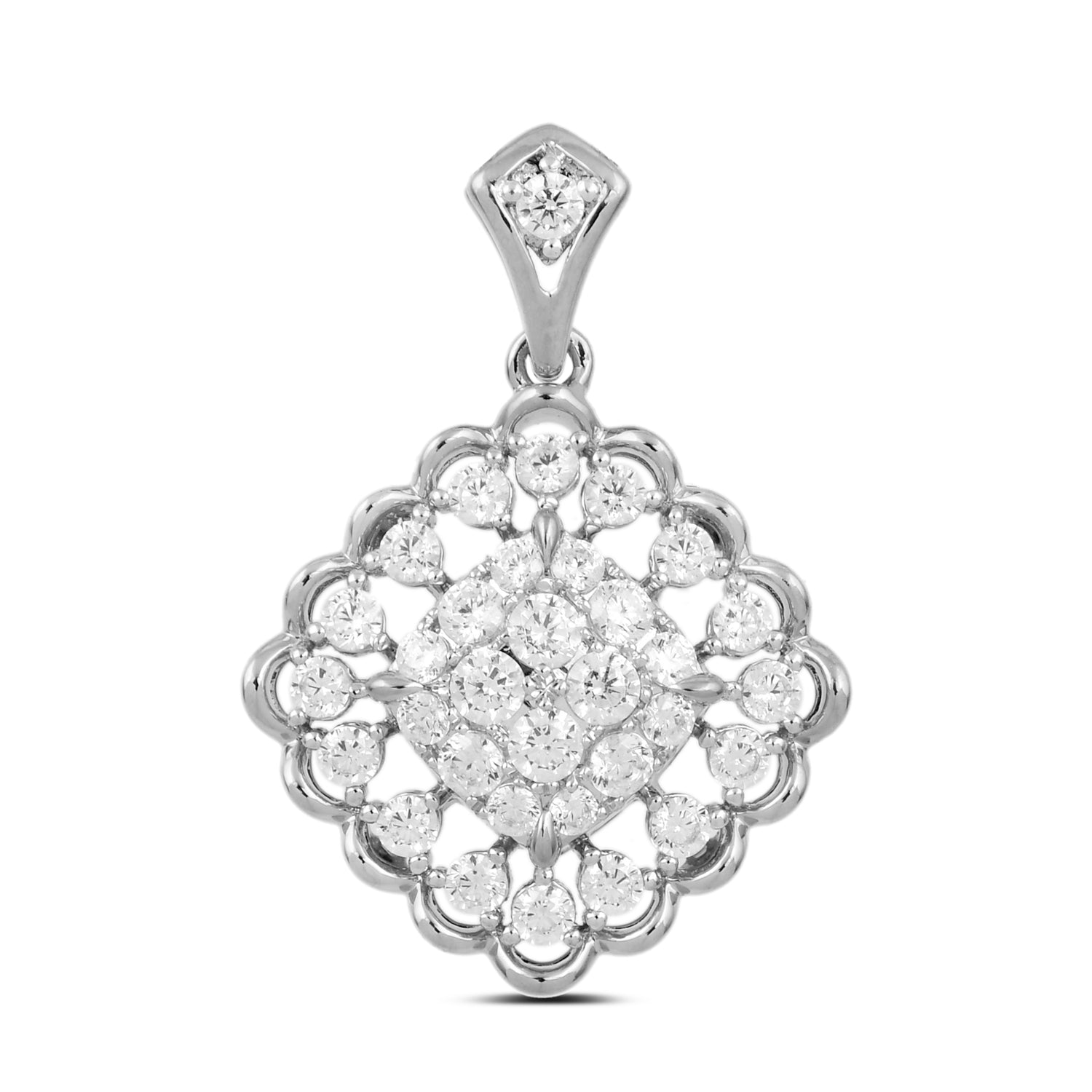 14K Solid Gold  0.50ctw Diamond Pendants