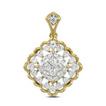 14K Solid Gold  0.50ctw Diamond Pendants