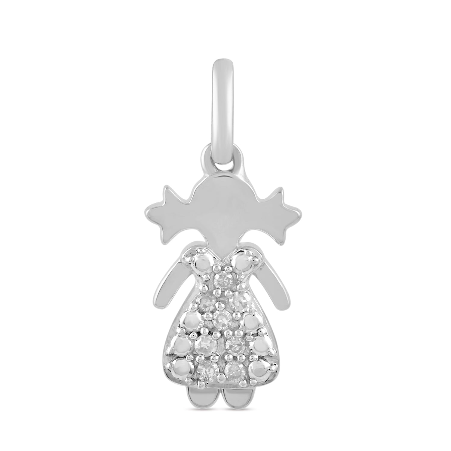 14K Solid Gold  0.06ctw Diamond Pendants