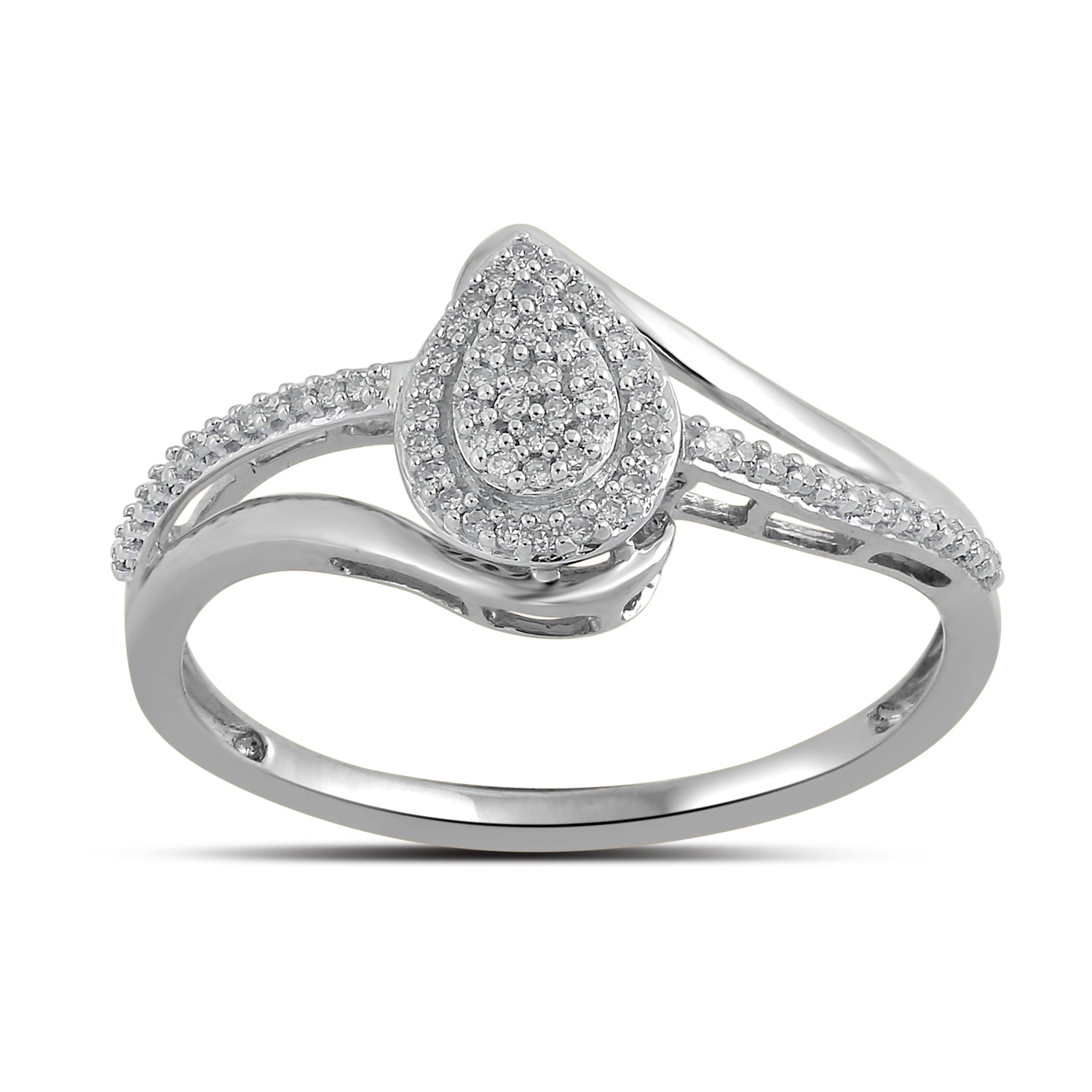 14K Solid Gold  0.11ctw Diamond Womens Rings