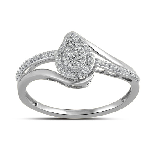 14K Solid Gold  0.11ctw Diamond Womens Rings