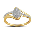 14K Solid Gold  0.11ctw Diamond Womens Rings