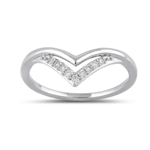 14K Solid Gold  0.10ctw Diamond Womens Rings