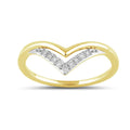 14K Solid Gold  0.10ctw Diamond Womens Rings