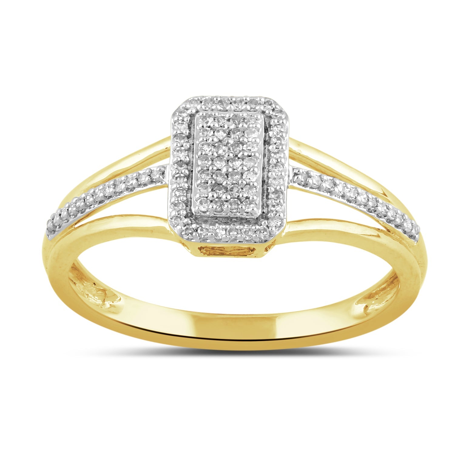 14K Solid Gold  0.14ctw Diamond Womens Rings