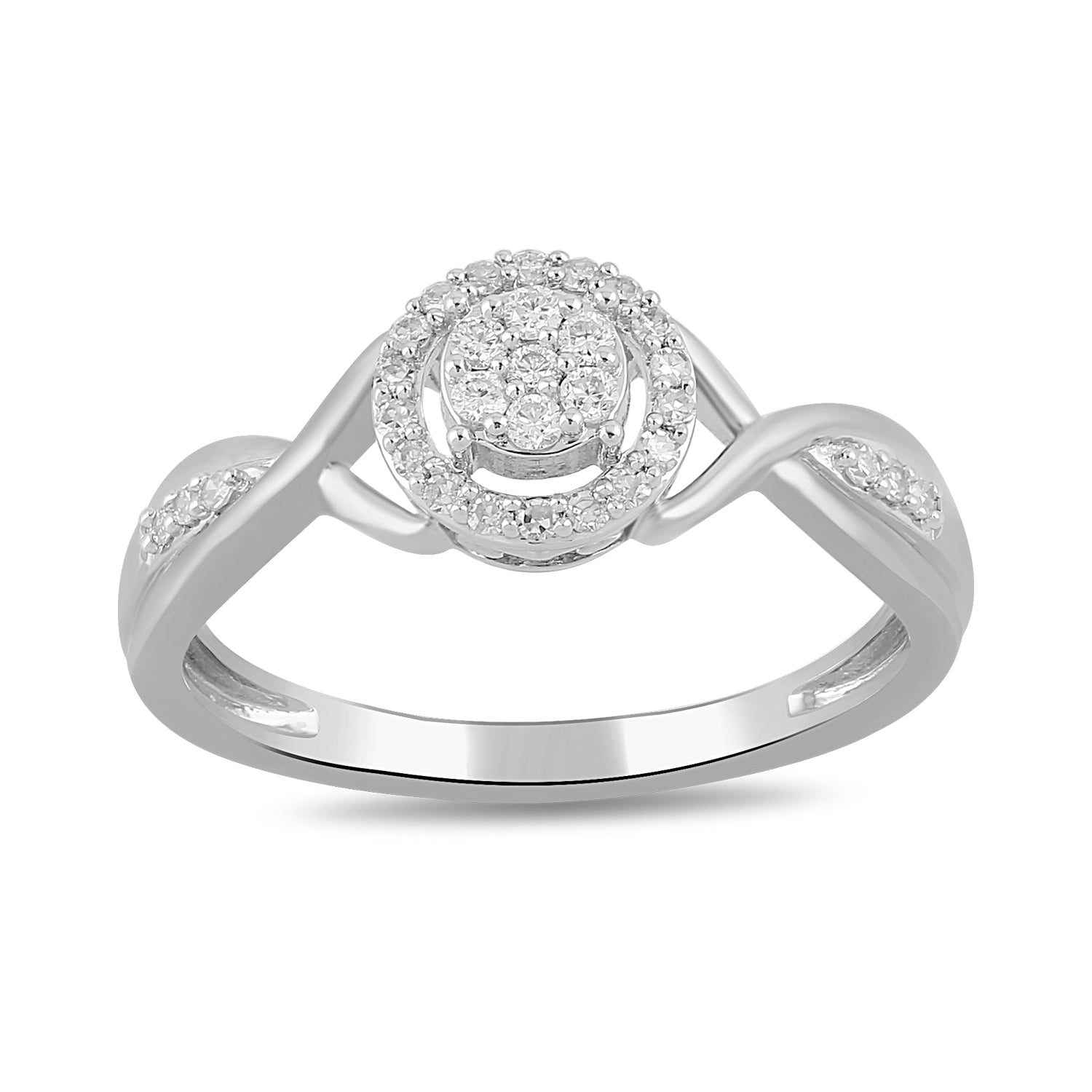 14K Solid Gold  0.20ctw Diamond Womens Rings