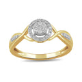 14K Solid Gold  0.20ctw Diamond Womens Rings