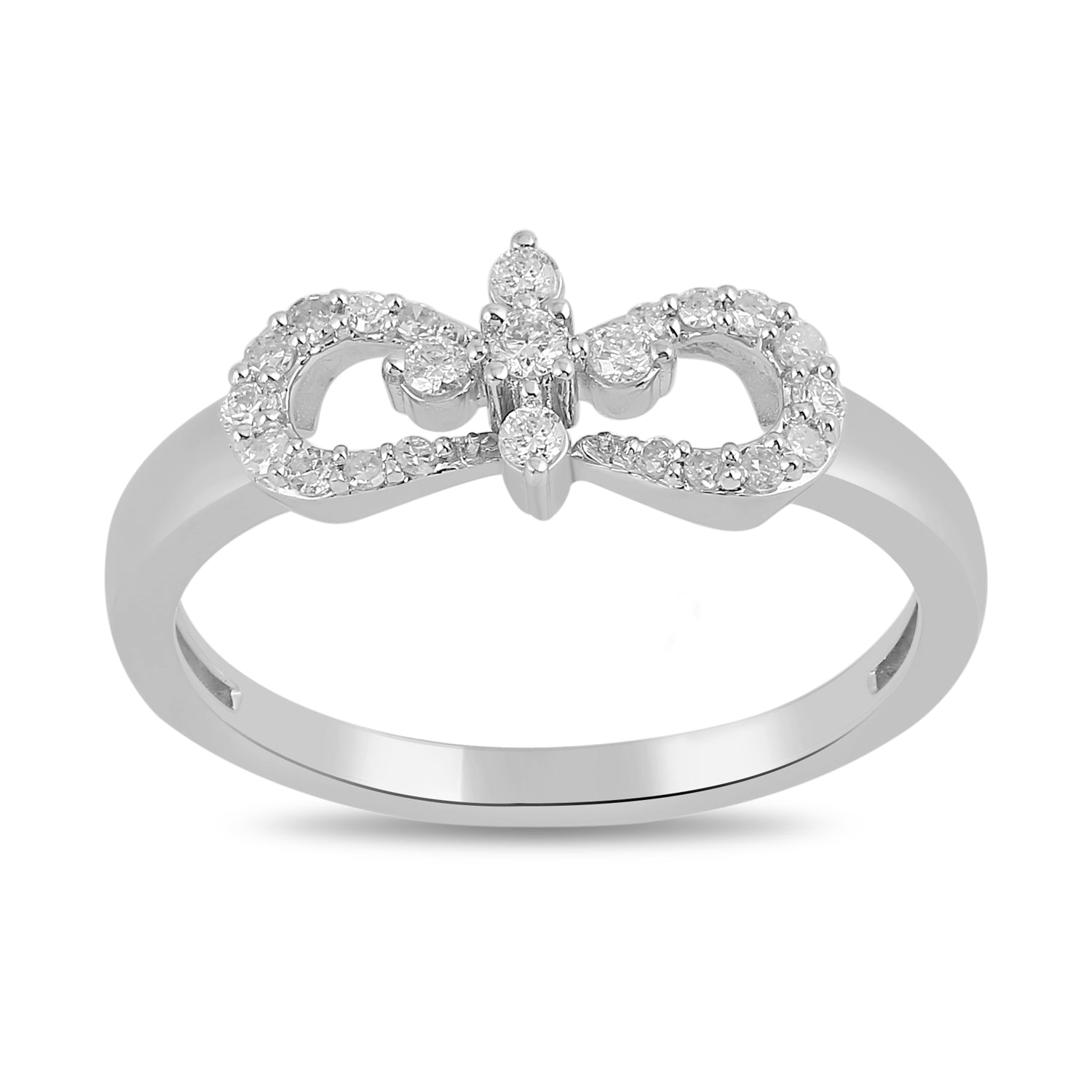 14K Solid Gold  0.20ctw Diamond Womens Rings