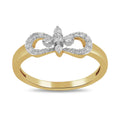 14K Solid Gold  0.20ctw Diamond Womens Rings