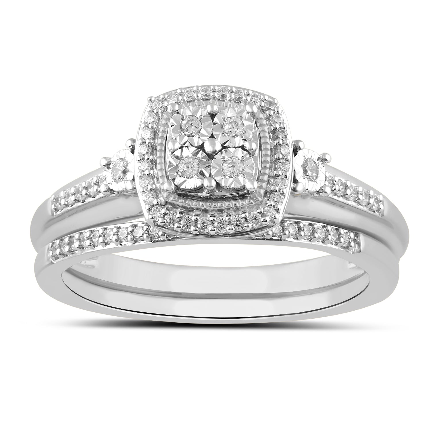 14K Solid Gold  0.21ctw Diamond Womens Rings