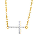 14K Solid Gold  0.16ctw Cross Diamond Pendants