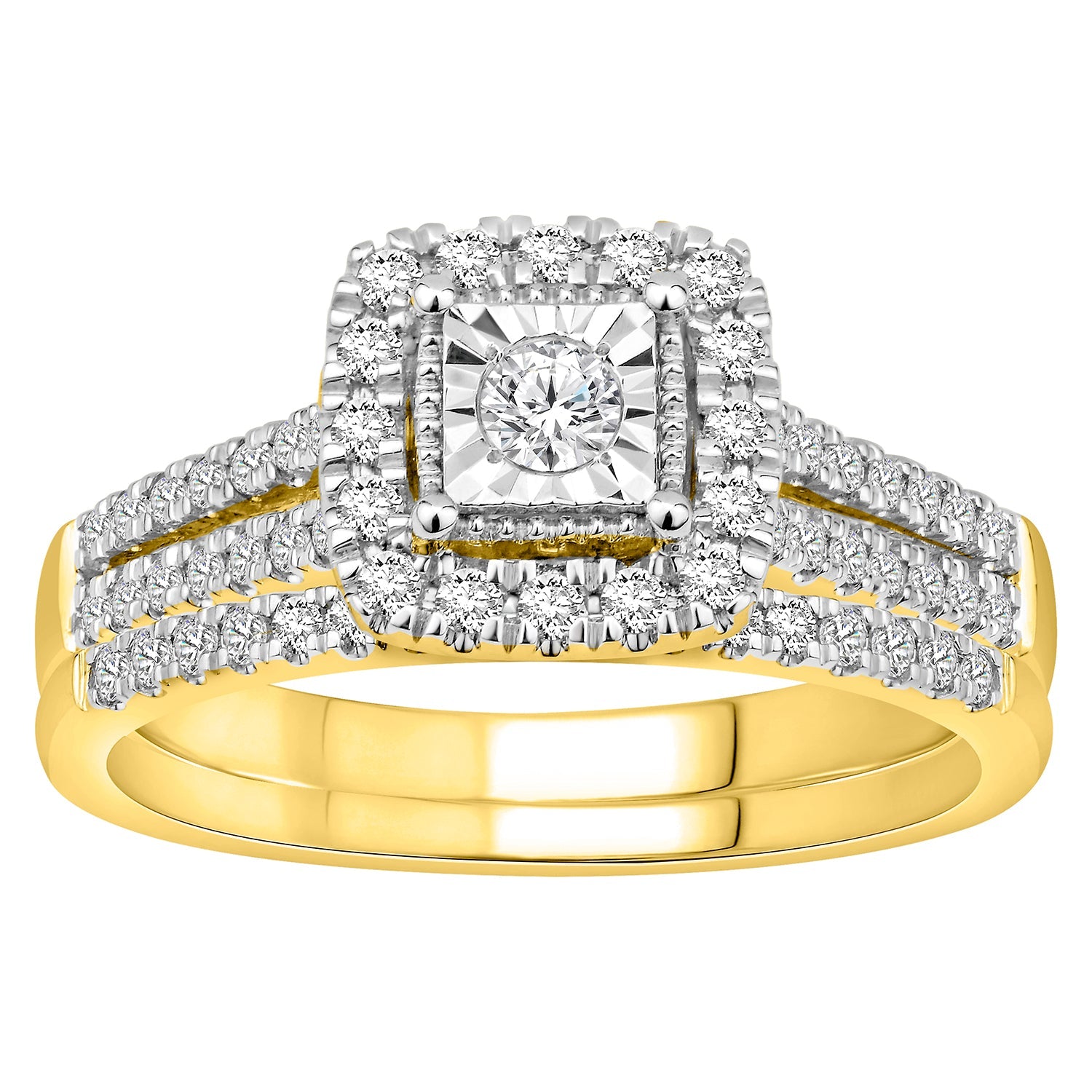 14K Solid Gold  0.53ctw Diamond Womens Rings
