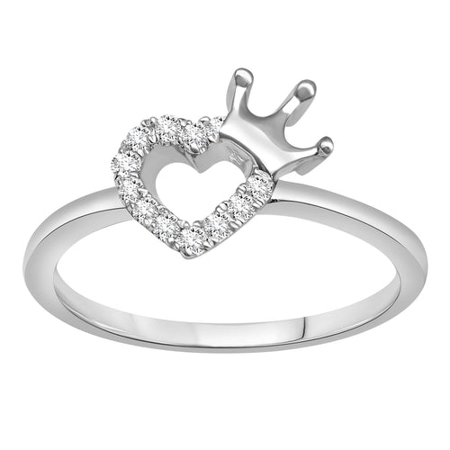 14K Solid Gold  0.11ctw Diamond Womens Rings