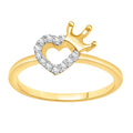 14K Solid Gold  0.11ctw Diamond Womens Rings
