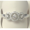 14K Solid Gold 0.25ctw Diamond Womens Engagement Ring